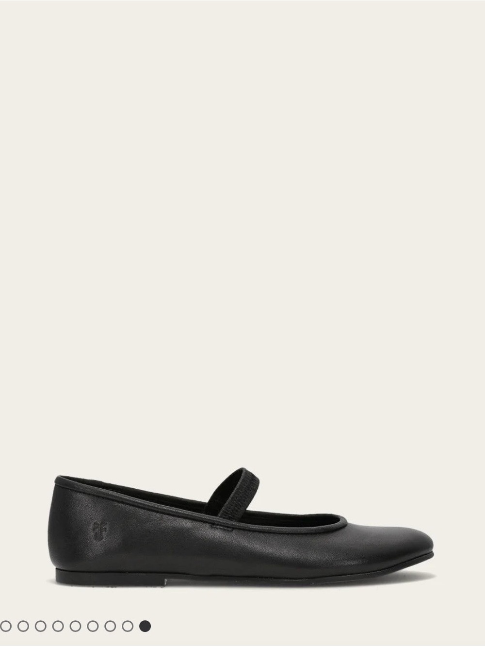 FRYE Emma Black Mary Jane Style Ballet Flats with Elastic Strap